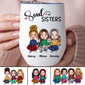 Sisters – Soul Sisters – Personalized Wine Tumbler