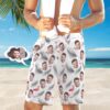 Photo Swim Shorts Custom Men’s Photo Swim Trunks Men’s Gifts – Feather And Flamingo White