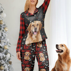 Christmas Pajamas – Personalized Photo Women’s Pajamas Set – Plaid Pattern