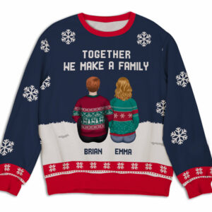 A Family Together – Personalized Custom All-Over-Print Sweater