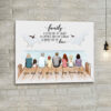 Personalized gifts for the whole family Canvas Print with custom message – UP TO 8 PEOPLE