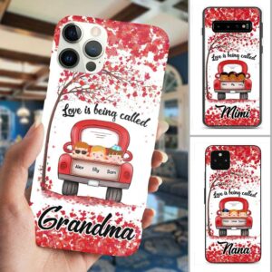 Personalized Case For Nan, Iphone Case For Nan, Grandma With Grandkids Autumn Personalized Phonecase