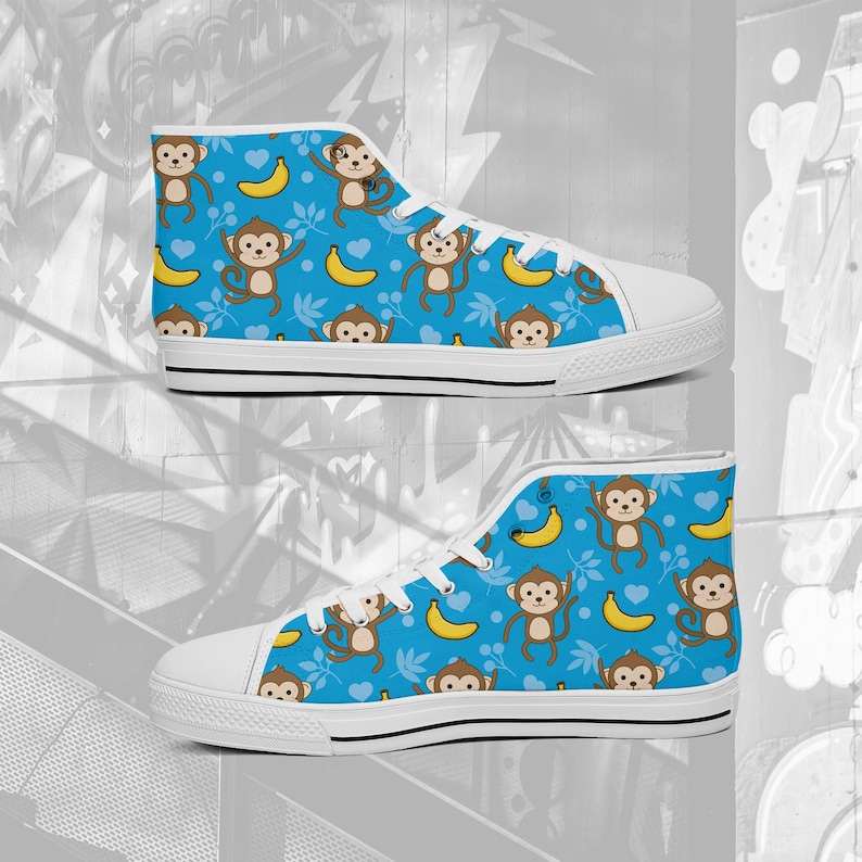 Monkey Canvas Shoes, Monkey Gift, Monkey Present, Monkey Footwear, Monkey Design, Monkey Shoe WF41 Monkey Canvas Shoes, Monkey Gift, Monkey Present, Monkey Footwear, Monkey Design, Monkey Shoe WF41